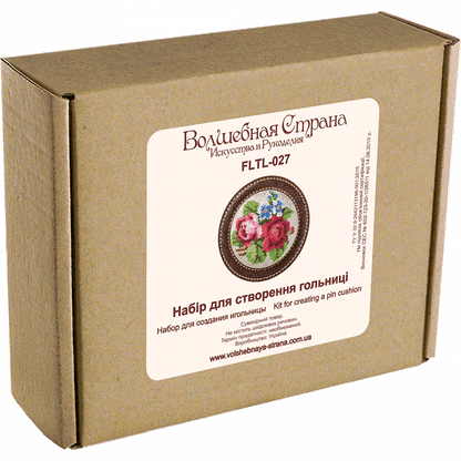 Pin Cushion Needlecraft Kit - Needle Storage Pin Wonderland Crafts Pin Cushions - HobbyJobby