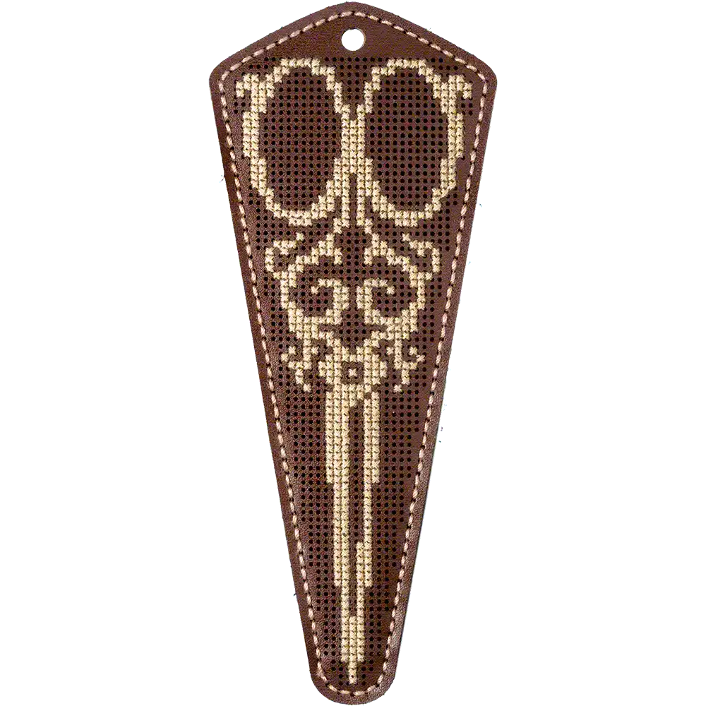 Scissor Case Needlecraft Kit - Leather Scissor Case Wonderland Crafts Scissor Cases - HobbyJobby