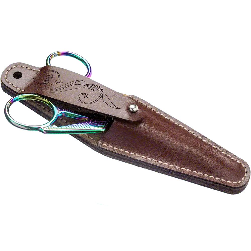 Scissor Case Needlecraft Kit - Leather Scissor Case Wonderland Crafts Scissor Cases - HobbyJobby