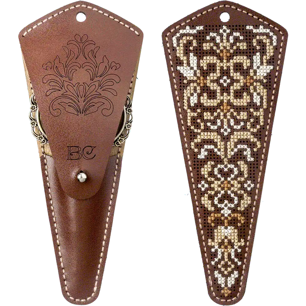 Scissor Case Needlecraft Kit - Leather Scissor Case Wonderland Crafts Scissor Cases - HobbyJobby