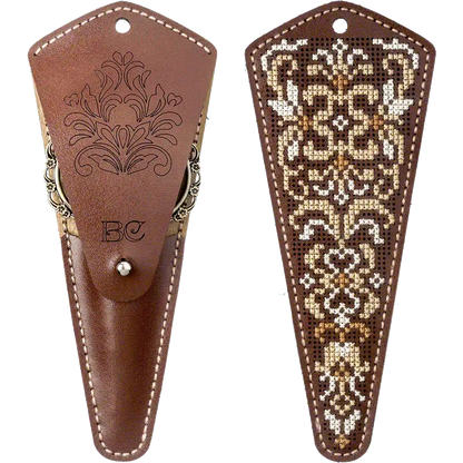 Scissor Case Needlecraft Kit - Leather Scissor Case Wonderland Crafts Scissor Cases - HobbyJobby