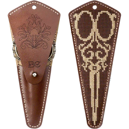 Scissor Case Needlecraft Kit - Leather Scissor Case Wonderland Crafts Scissor Cases - HobbyJobby