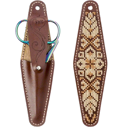 Scissor Case Needlecraft Kit - Leather Scissor Case Wonderland Crafts Scissor Cases - HobbyJobby