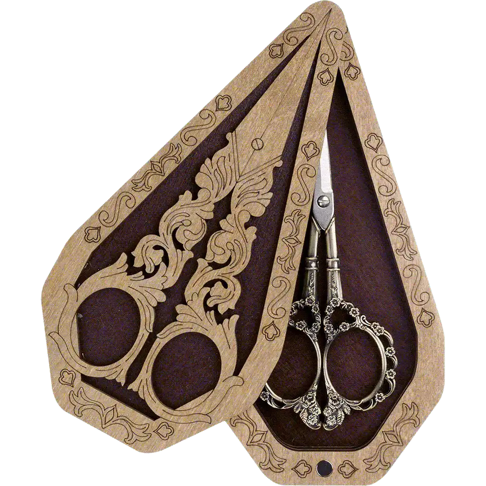 Scissor Case - Wooden Scissor Case, Storage Box for Scissors Wonderland Crafts Scissor Cases - HobbyJobby