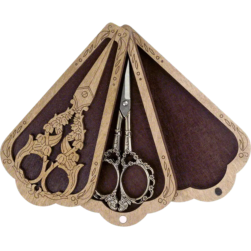 Scissor Case - Wooden Scissor Case, Storage Box for Scissors Wonderland Crafts Scissor Cases - HobbyJobby