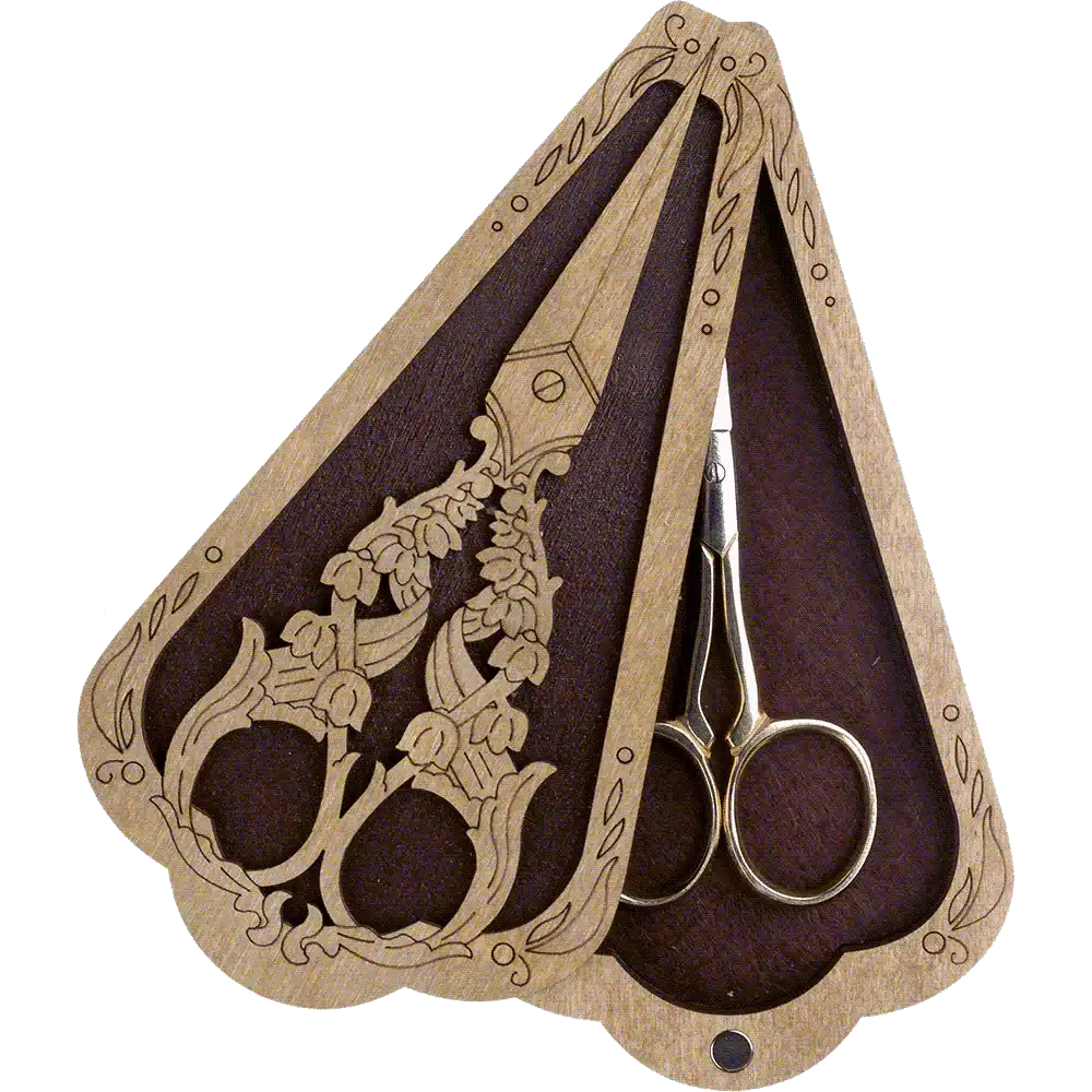 Scissor Case - Wooden Scissor Case, Storage Box for Scissors Wonderland Crafts Scissor Cases - HobbyJobby