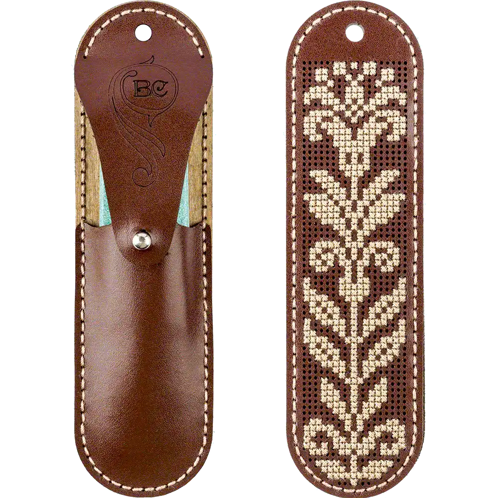 Scissor Leather Case Kit - Needlecraft Scissor Case, Scissor Holder Wonderland Crafts Scissor Cases - HobbyJobby