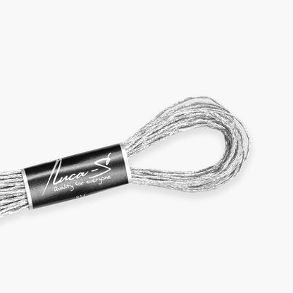 Box of 12 Metallized Embroidery Thread Luca-S - SILVER