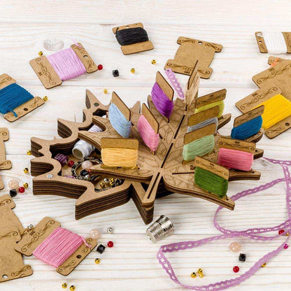 Storage Box for handcraft and 21 bobbins included Wonderland Crafts Organizer Box - HobbyJobby