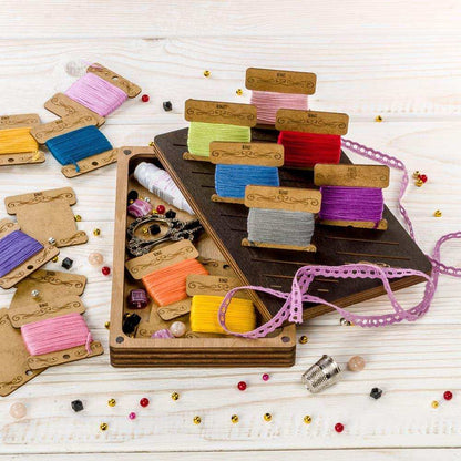 Storage Box for handcraft and 22 bobbins included Wonderland Crafts Organizer Box - HobbyJobby