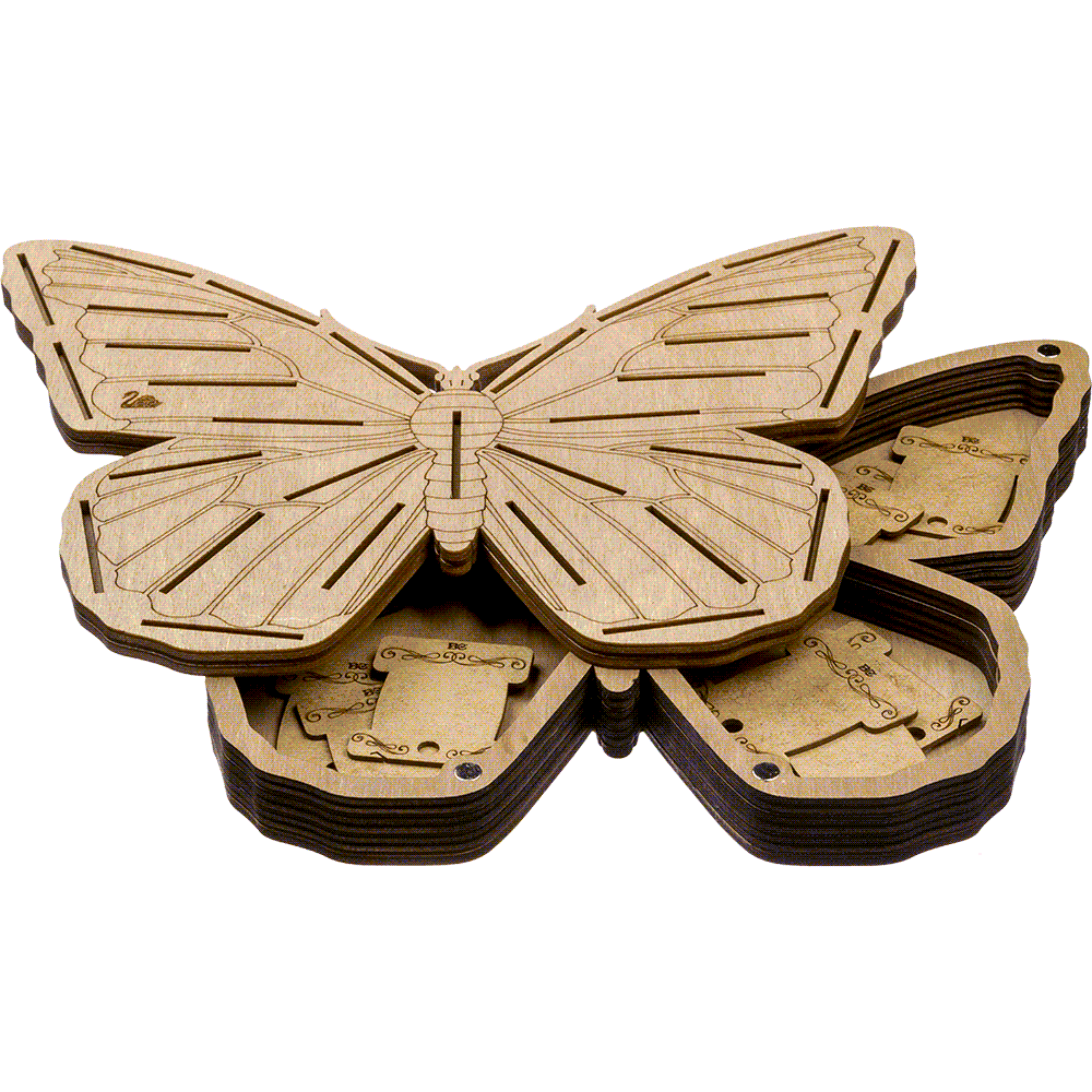 Storage Box for handcraft and 33 bobbins included Wonderland Crafts Organizer Box - HobbyJobby