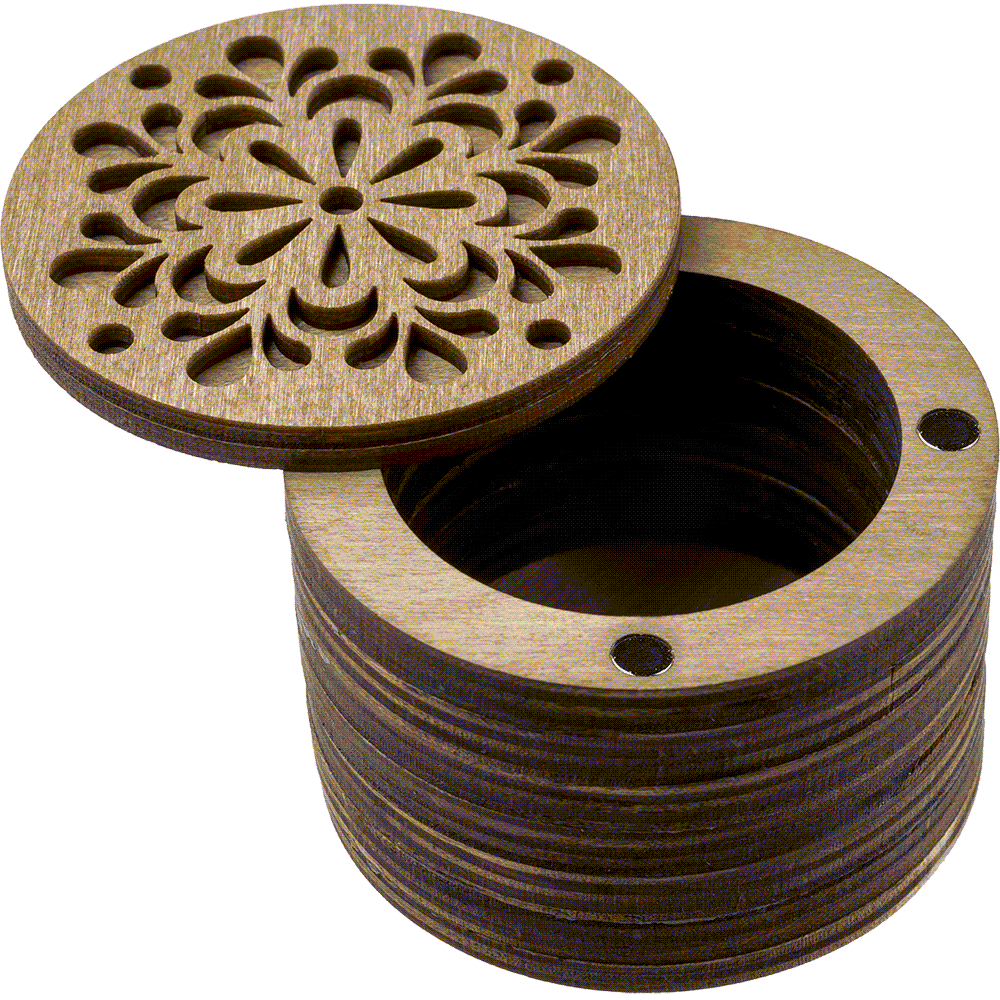 Wooden Storage Box for Handcrafts Wonderland Crafts Organizer Box - HobbyJobby