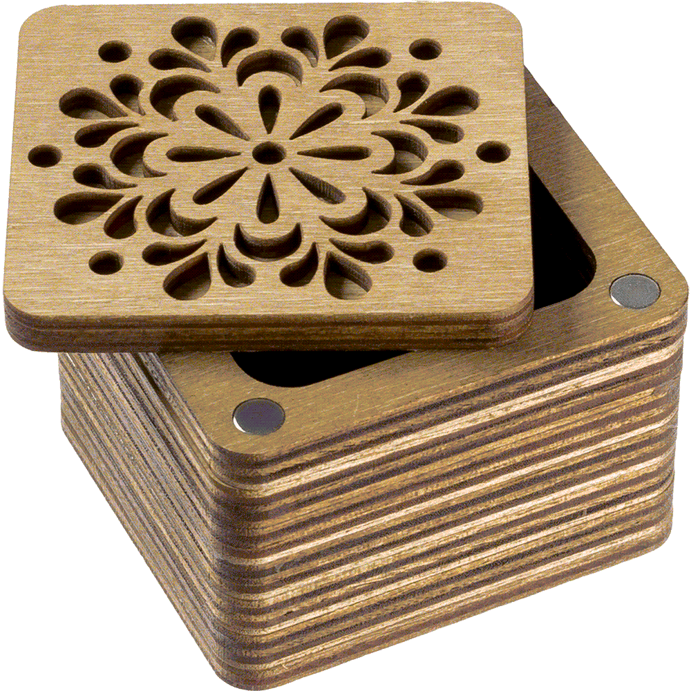 Wooden Storage Box for Handcrafts Wonderland Crafts Organizer Box - HobbyJobby