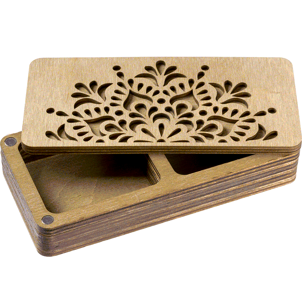 Wooden Storage Box for Handcrafts Wonderland Crafts Organizer Box - HobbyJobby