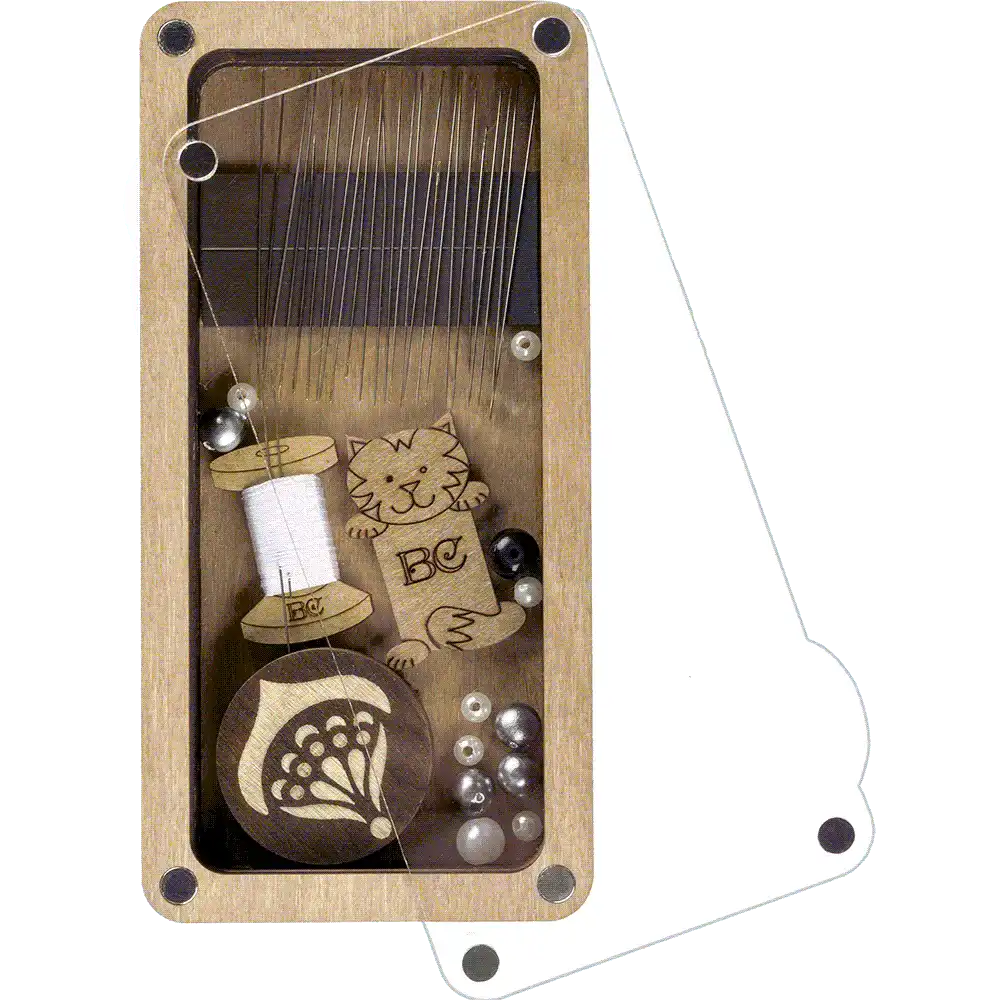 Wooden Storage Box for Handcrafts Wonderland Crafts Organizer Box - HobbyJobby