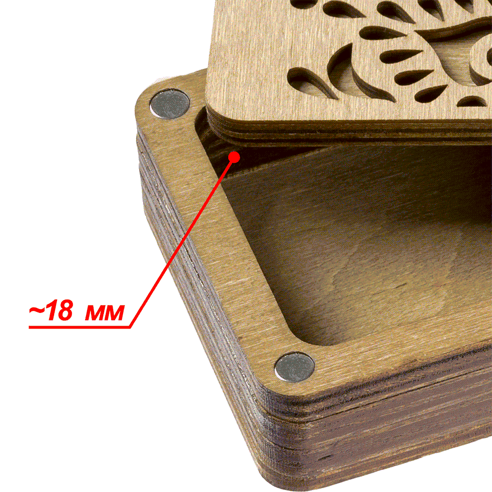 Wooden Storage Box for Handcrafts Wonderland Crafts Organizer Box - HobbyJobby