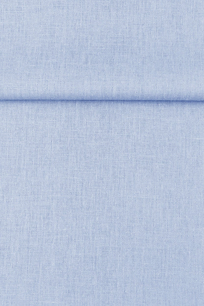 Luca-S Natural Pure Linen Wrinkled Fabric Light Blue Color