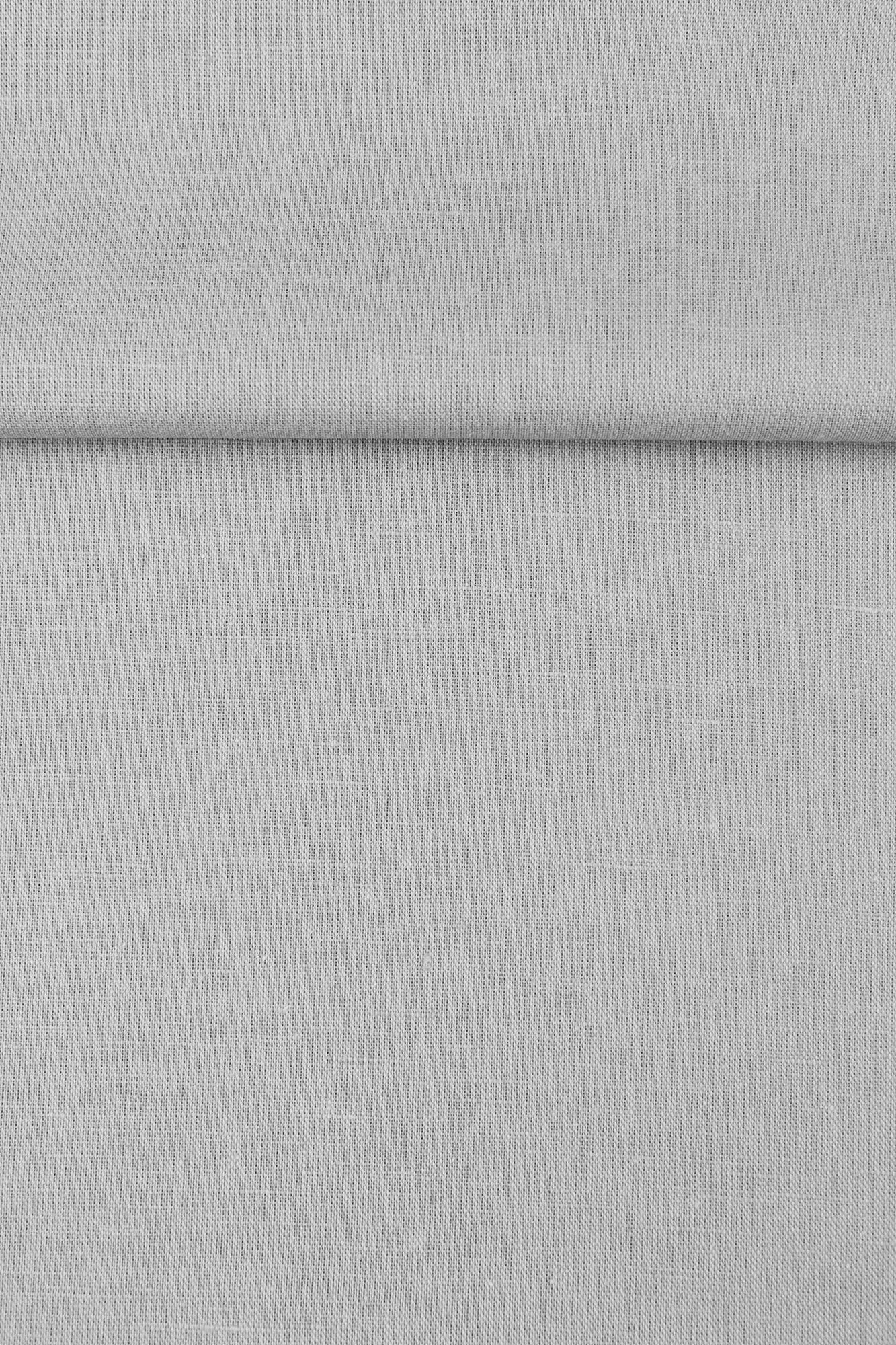 Luca-S Natural Pure Linen Wrinkled Fabric Grey Color