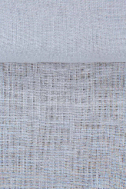 Luca-S Natural Pure 100% Linen Wrinkled Fabric Natural White Color