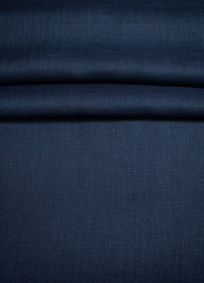 Luca-S Natural Pure 100% Linen Soft Fabric Navy Color