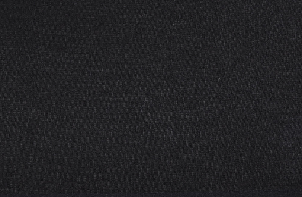 Luca-S Natural Pure 100% Linen Wrinkled Fabric Black Color