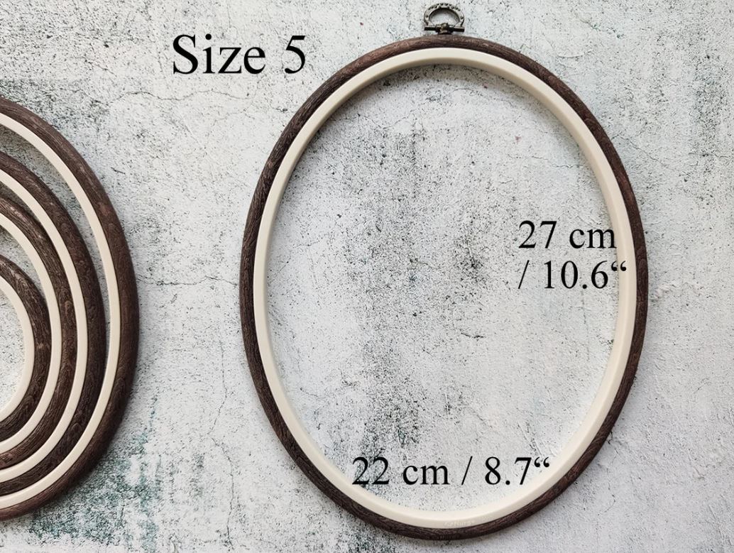 Transparent Embroidery Hoop - Oval Nurge Flexible  Hoop