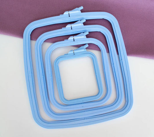 Cross Stitch Square Hoop, Blue - Nurge Embroidery Hoop