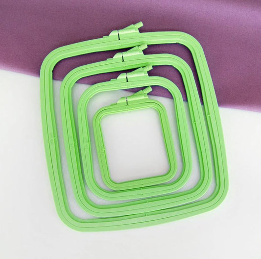 Cross Stitch Square Hoop, Green - Nurge Embroidery Hoop