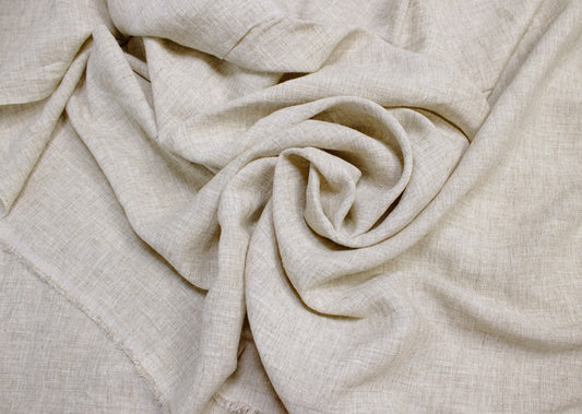 Luca-S Natural Pure Linen Wrinkled Fabric Rustic Color