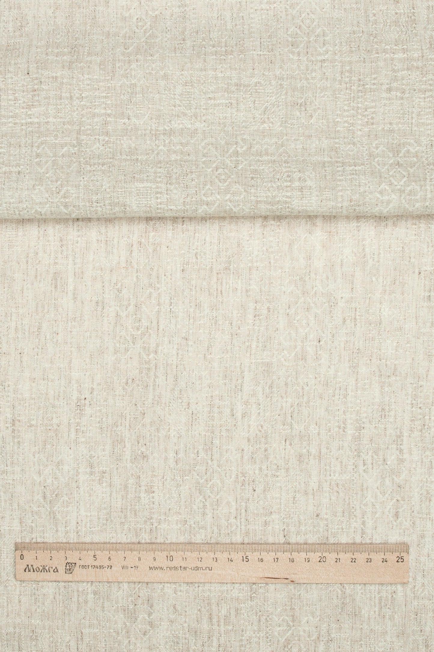 Luca-S Natural Pure Linen Wrinkled Fabric Rustic Color