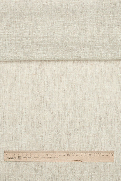 Luca-S Natural Pure Linen Wrinkled Fabric Rustic Color