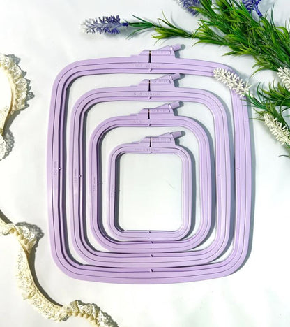 Cross Stitch Square Hoop, Purple - Nurge Embroidery Hoop