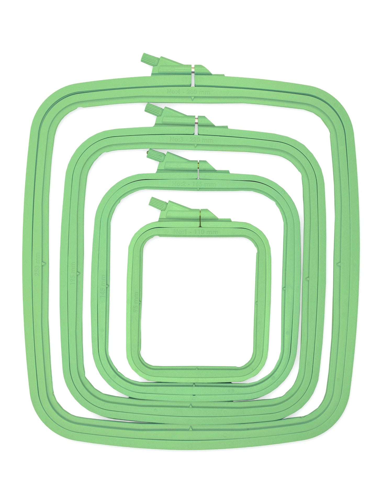 Cross Stitch Square Hoop, Green - Nurge Embroidery Hoop