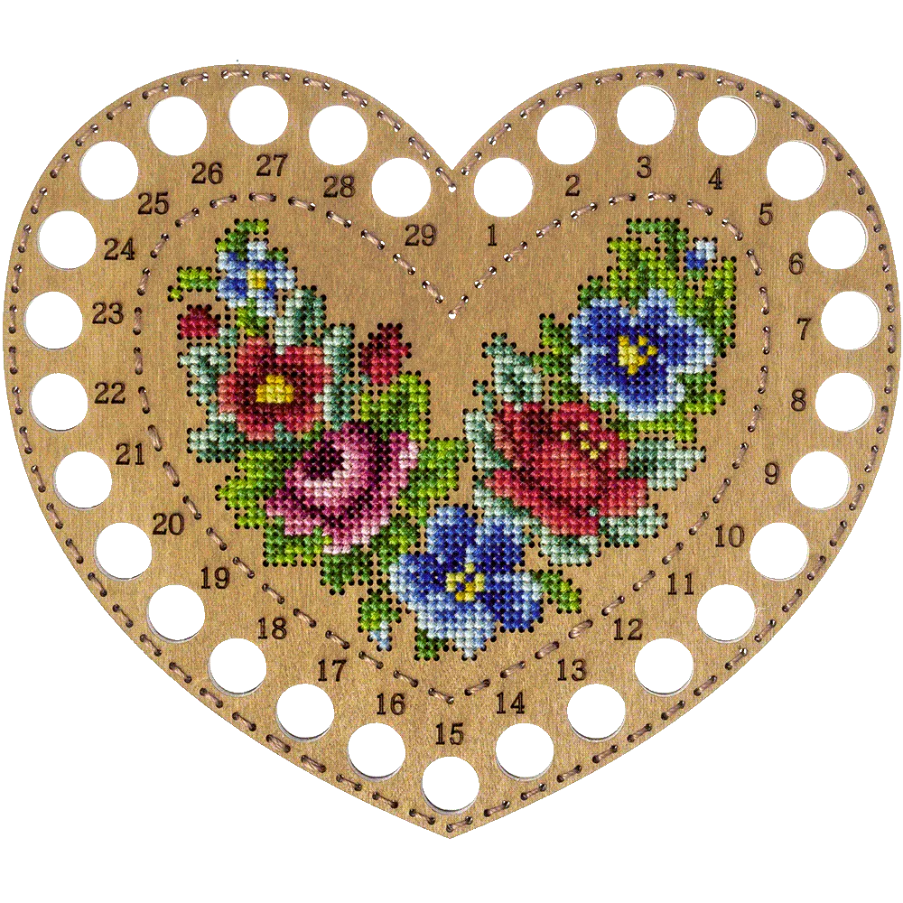 Blank for embroidery with thread on wood FLHW-017