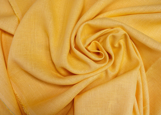 Luca-S Natural Pure 100% Linen Soft Fabric Goldenrod Color