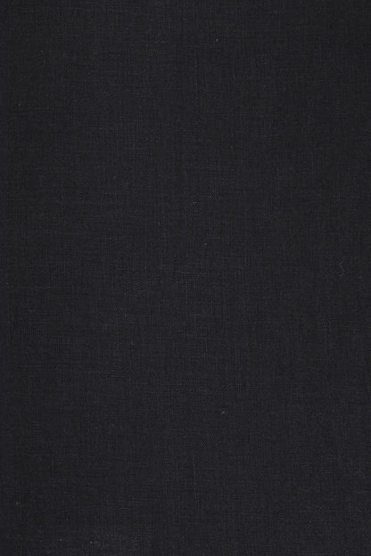 Luca-S Natural Pure 100% Linen Soft Fabric Black Color