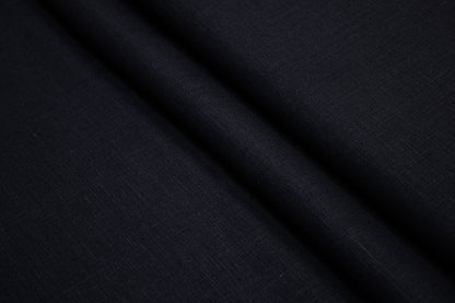 Luca-S Natural Pure 100% Linen Soft Fabric Black Color