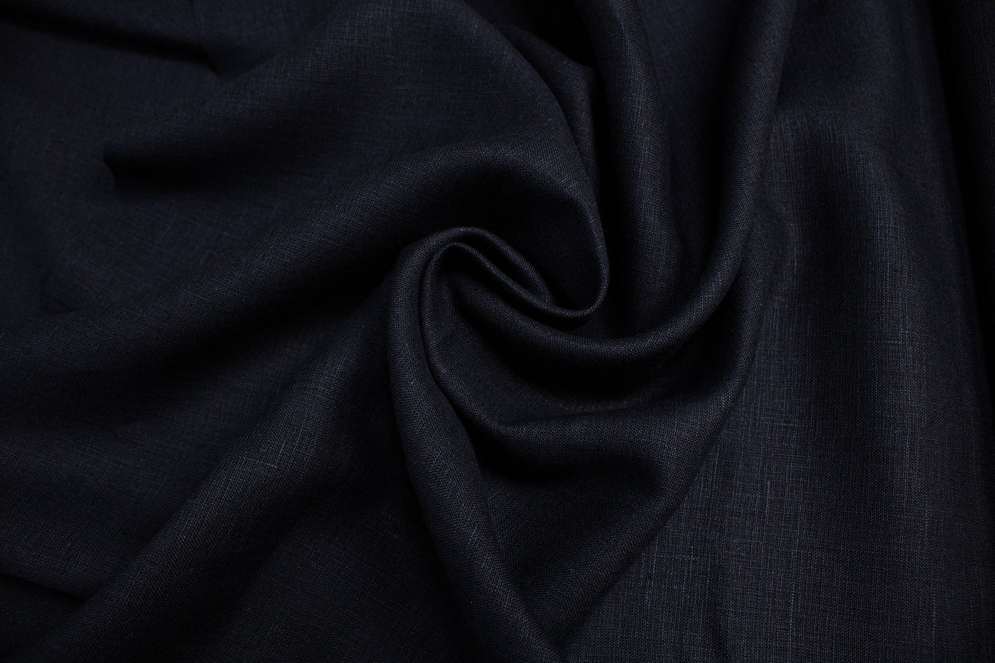 Luca-S Natural Pure 100% Linen Soft Fabric Black Color