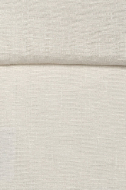Luca-S Natural Pure 100% Linen Wrinkled Fabric Natural White Color