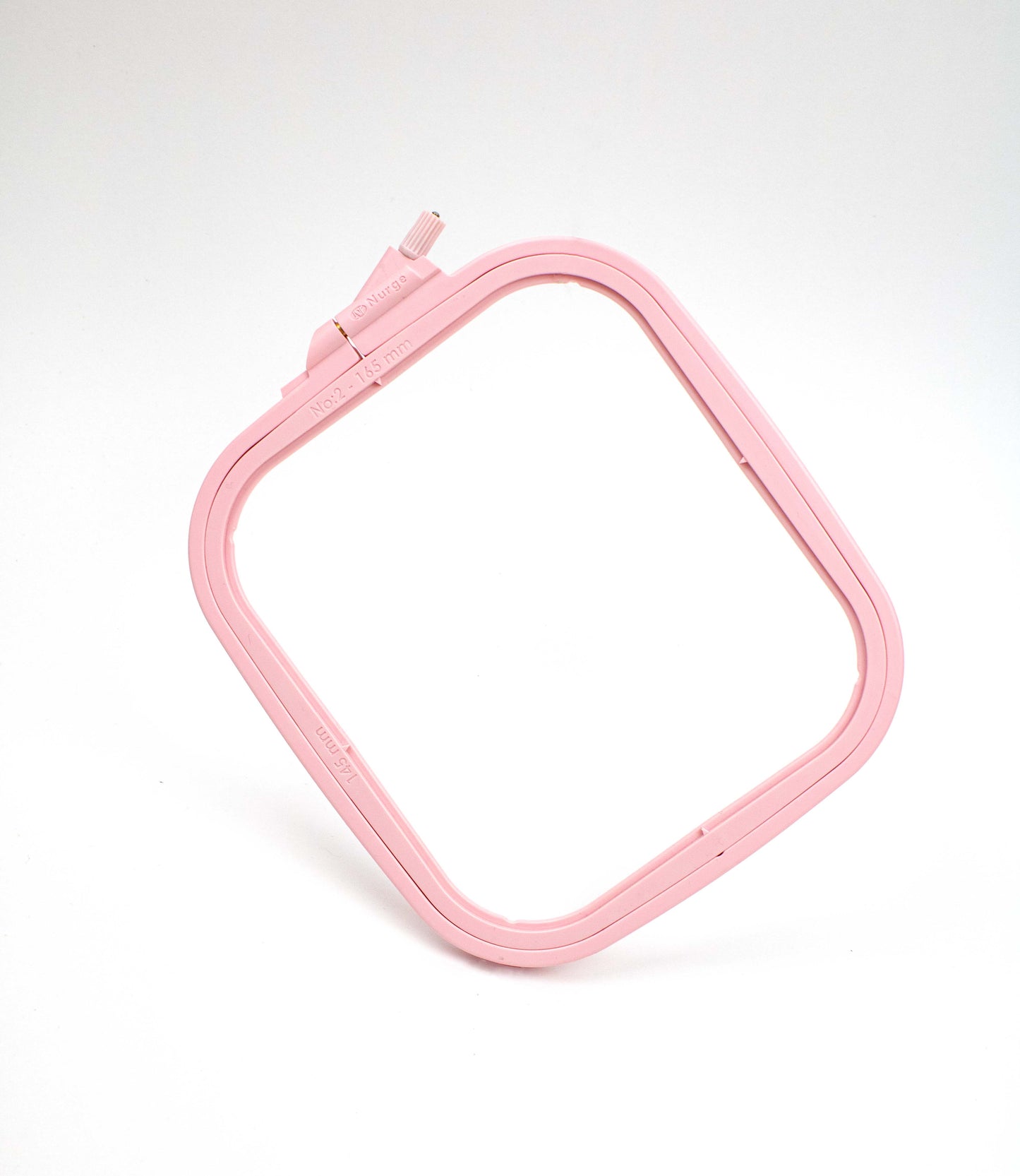 Cross Stitch Square Hoop, Pink - Nurge Embroidery Hoop
