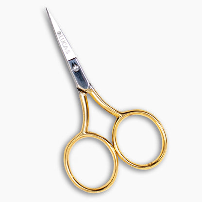 Luca-S Embroidery Scissors Widebow Gold Plated Handles 3 1/2"