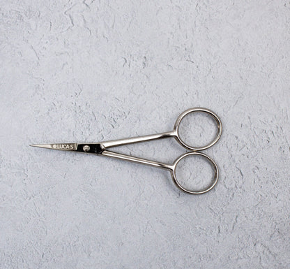 Luca-S Sewing Scissors Curved Handles And Blades 4 1/4 "