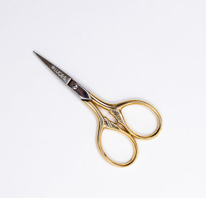 Luca-S Embroidery Scissors Gold 3 1/2"