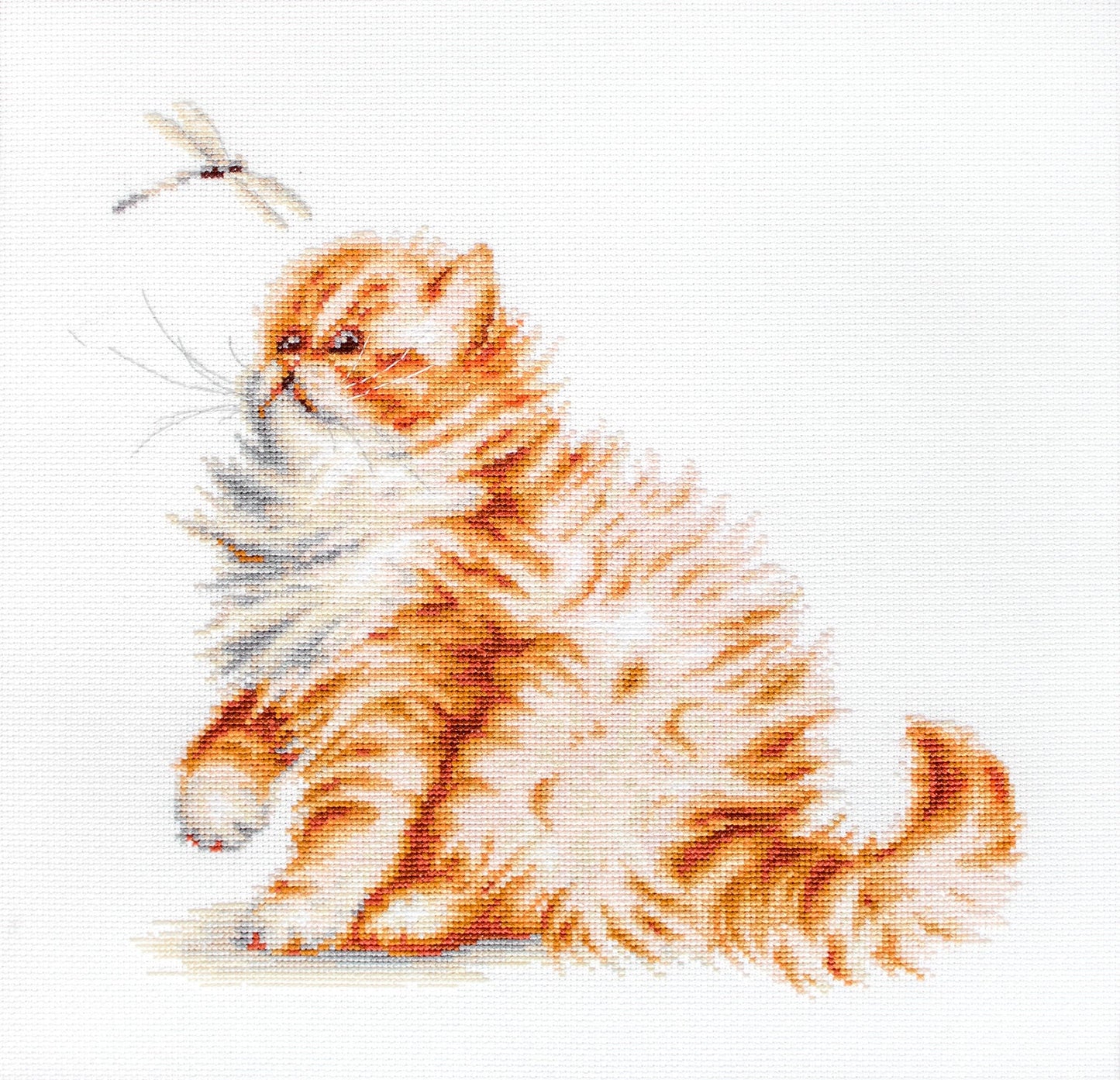Cross Stitch Kit Luca-S - Kitten with a Dragonfly, B2270