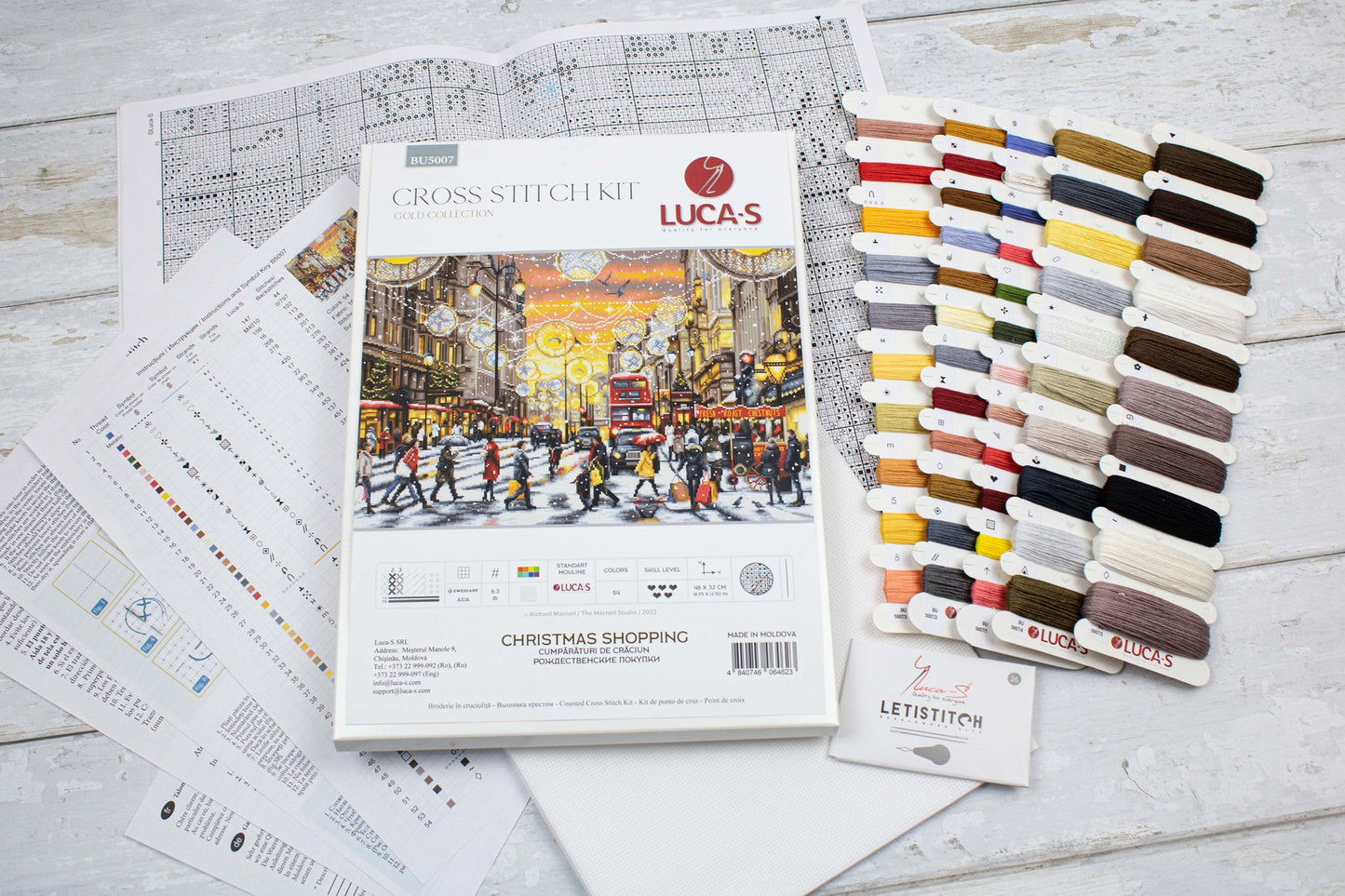 Cross Stitch Kit Luca-S GOLD - Christmas Shopping, BU5007