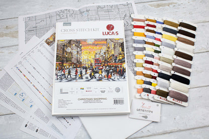 Cross Stitch Kit Luca-S GOLD - Christmas Shopping, BU5007