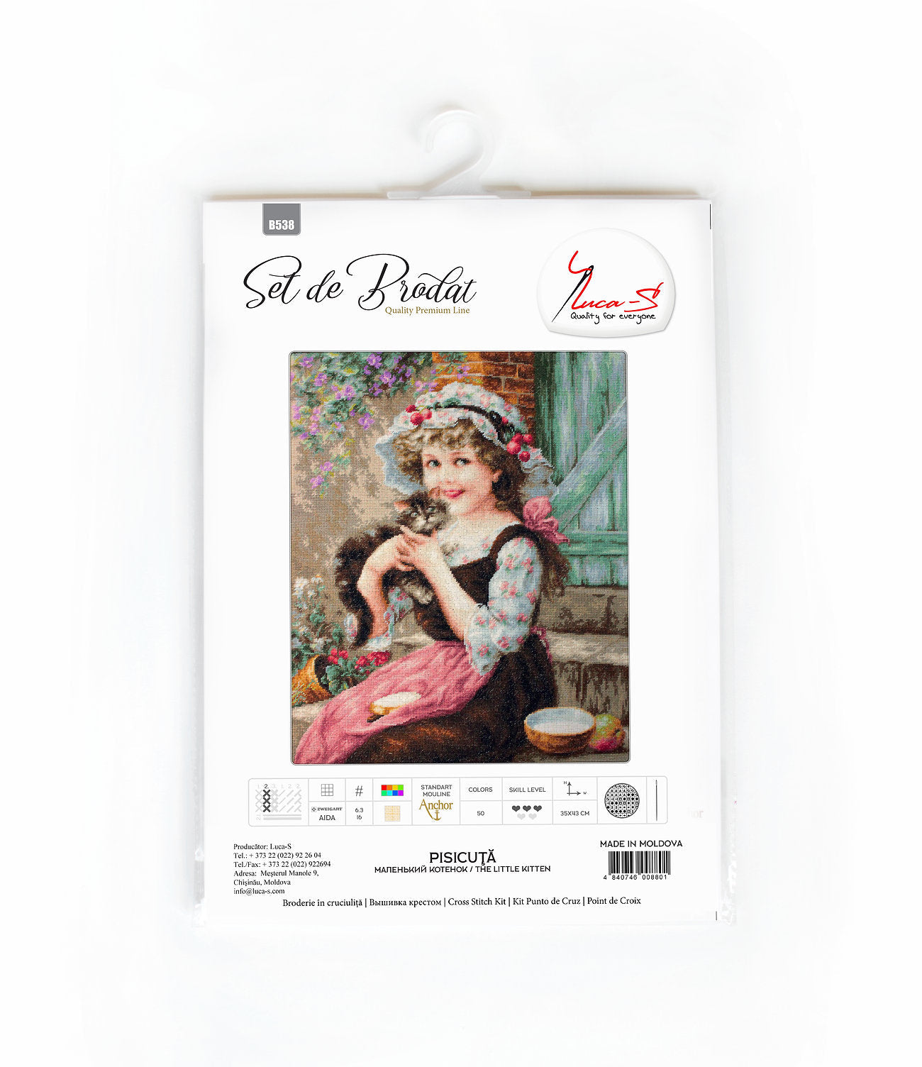 Cross Stitch Kit Luca-S - The Little Kitty, B538