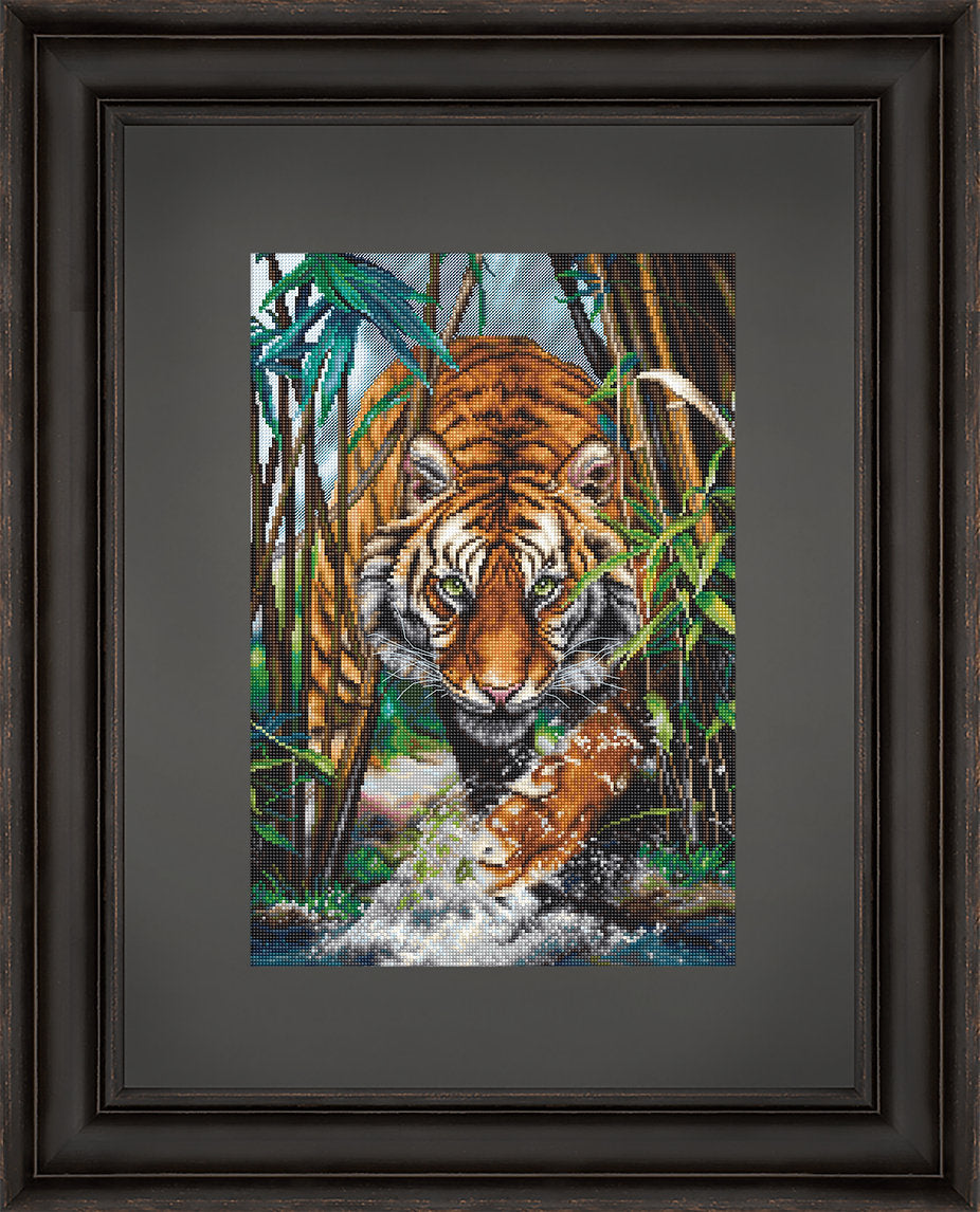 Cross Stitch Kit Luca-S Gold - The Tiger - HobbyJobby