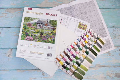 Cross Stitch Kit Luca-S GOLD - Cottage Garden, B2412