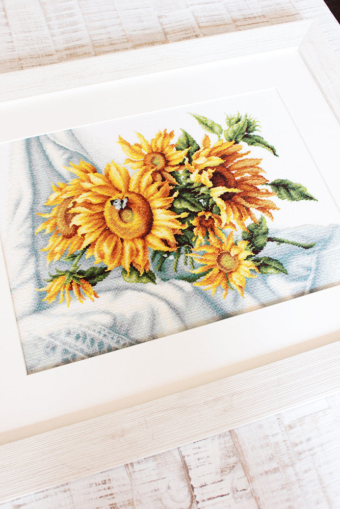 Cross Stitch Kit Luca-S - Sunflowers - HobbyJobby